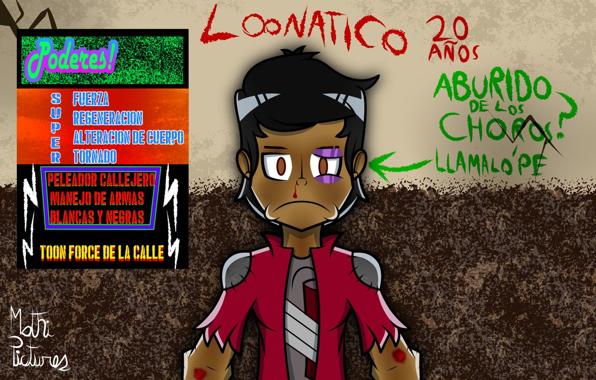 MathiPictures's tweet photo. Loonatico en tu barrio! 
Pequeña ficha del OC en español con sus poderes , quieren saber mas de el ? diganme en los comentarios ,que les parece? 

Se viene más cosas de mi oc ya era hora de traerlo de vuelta para conocerlo .
#OCㅤㅤ #peru #originalcharacter #ocart https://t.co/Dh1zXWlD3L