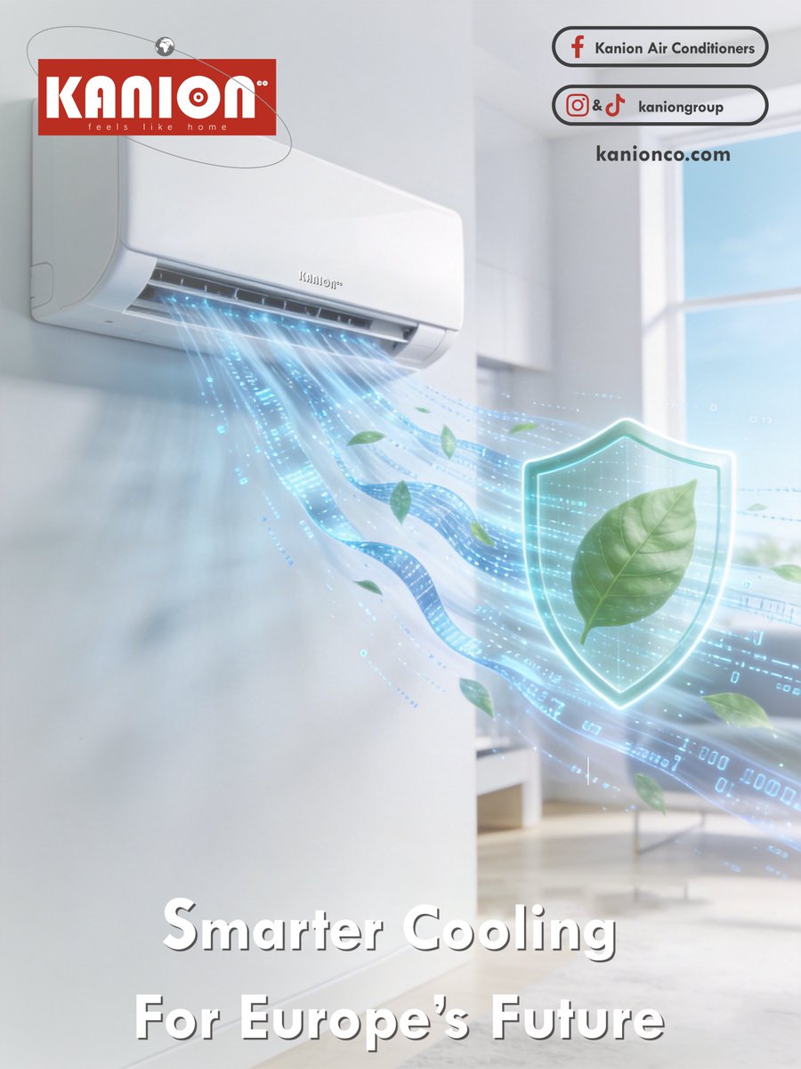 kaniongroup's tweet photo. Europe’s Cooling Paradox: How can AC stay sustainable as temperatures rise? 🌍 Read our full insights on Europe’s green cooling transition here: https://t.co/ZTtPLJKCxR
#KanionCo #HVAC #EnergyEfficiency #EuropeHVAC #ClimateTech https://t.co/OUfh5Fc4y3