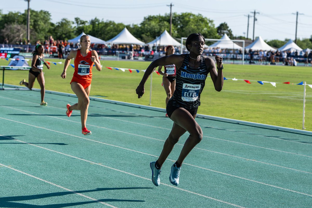 MemphisTFXC's tweet photo. 𝙈𝙊𝙑𝙄𝙉𝙂 𝙊𝙉 😎

Judy Elful  is heading to the next round of the 400m hurdles after putting up a time of 57.70. The quarterfinals will be on Saturday at 6:25 pm. 

#GoTigersGo https://t.co/jSva9zYabJ