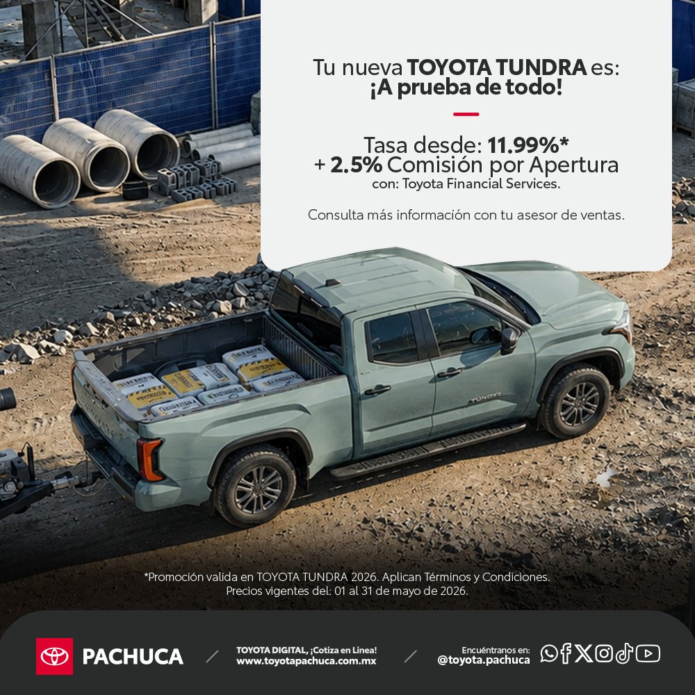 toyotapch's tweet photo. 📷 Potencia imparable, tecnología de última generación y una durabilidad que hace historia.

Diseñada para quienes exigen máxima capacidad de carga, lujo premium y un desempeño todoterreno excepcional, sin renunciar al confort en cada trayecto.

+info con tu asesor de ventas. https://t.co/vfapjdwg1y