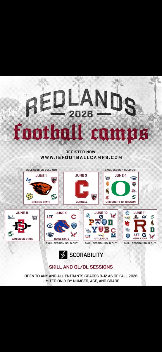 Tommy_vespi's tweet photo. Looking forward to competing at the Sac State mega camp June 9th, and at Redlands June 10th & 11th. Excited to showcase my talents and compete! 

C/O 2027
LINEBACKER
6’0 
220
3.5 GPA

@AVHSFootball16 
@CoachWilliamsCW 
@CoachJWood 
@coach_jones7 
@CoachMazotti 
@CoachStalker 
@coachmaxsilver