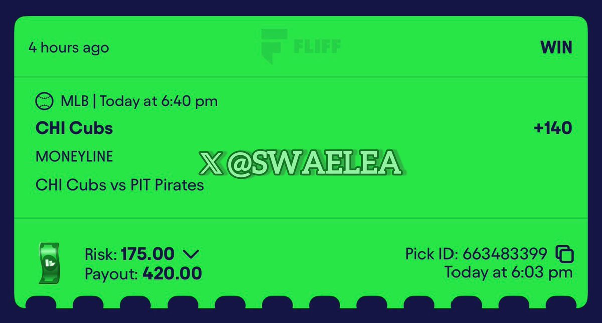 SwaeLea's tweet photo. #CUBS WIN ✅🔥🆓 (+140) 

Completing the Charlie Kirk 31 Ritual 🤯

Congrats to the Winners!!! 

#ScriptedSports x #GEMATRIA 👑 https://t.co/qV85KFaLxV