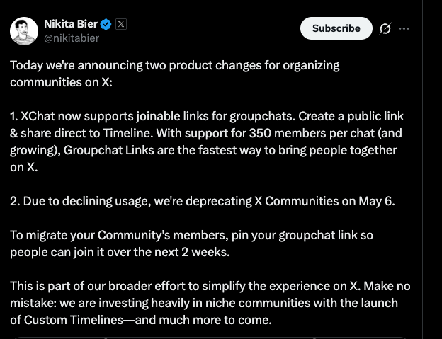 G1OSER's tweet photo. Hey! What will happen with this community? They will close all on May 30th https://t.co/UQ8gNHb4e5