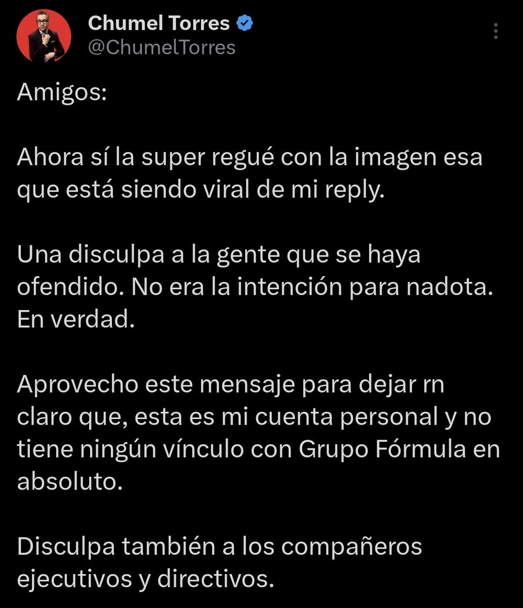 danitagarm's tweet photo. Esta es la imagen de @Radio_Formula   No corrige, solo se lava las manos, no le preocupa si  invitan al odio. Solo lo mandan a que se retracte en un mundo donde este tipo de acciones que de verdad, son  una  vergüenza. No es un simple "error' de @ChumelTorres , es algo muy grave. https://t.co/YSqIsg0TKs