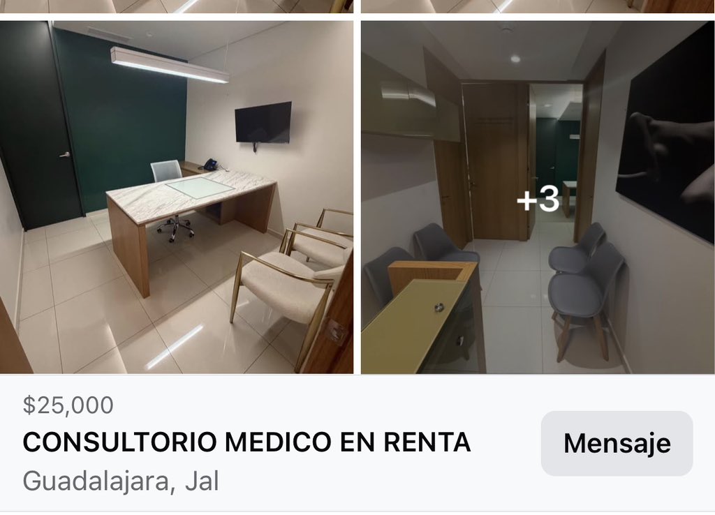 DrArthrex's tweet photo. ¿Que pedo con las rentas de consultorios? Ni que fuera depa en colonia fancy mamon https://t.co/hx2TzMNP7R