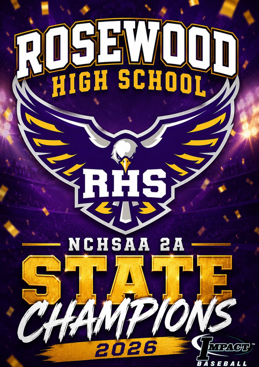 IMPACTBASEBALL_'s tweet photo. Congratulations Rosewood High School for capturing the 2A North Carolina High School State Championship! 

@RHS_EagleSports | #impact https://t.co/9anXRt520V
