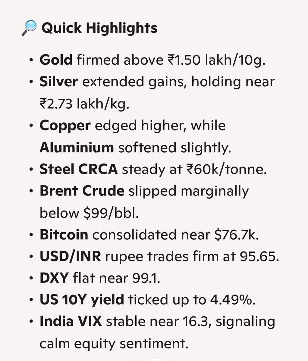 MukulPositive's tweet photo. These are the major commodity prices &amp; macro economics factors showing %age change on a daily basis https://t.co/F6nYMsJRhu