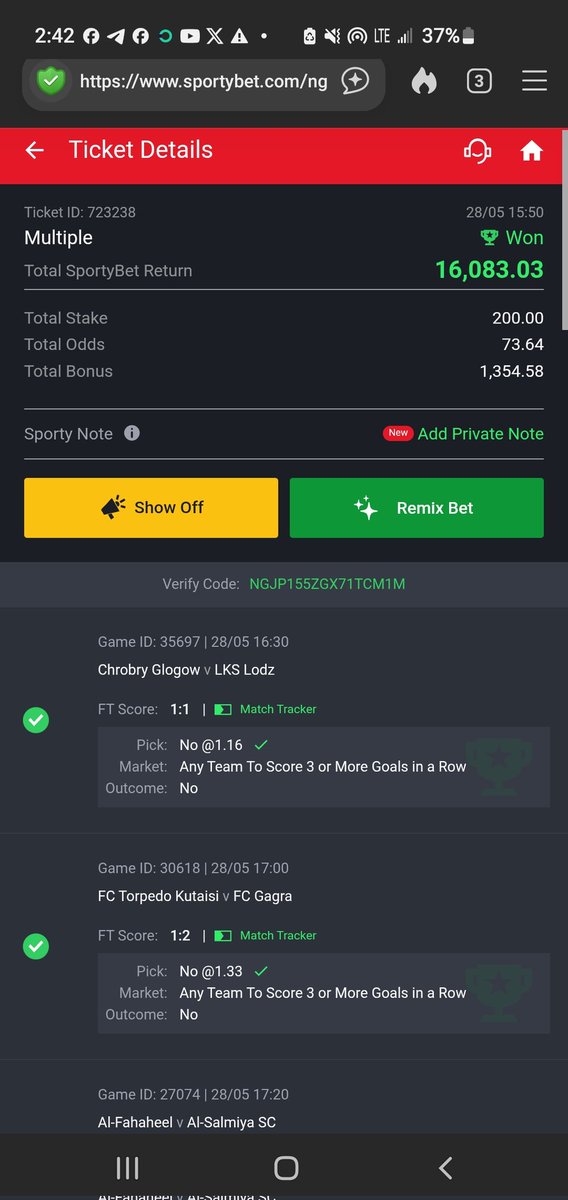 iam_twinlyn's tweet photo. Bless God 🙌
Imagine 19 games no 3 goals in a row 📈💫
@officialmoore7 @Afc_saks1 @Mrlanterntips @Afc_saks1 @Mrbankstips https://t.co/sQfxjQtZ26