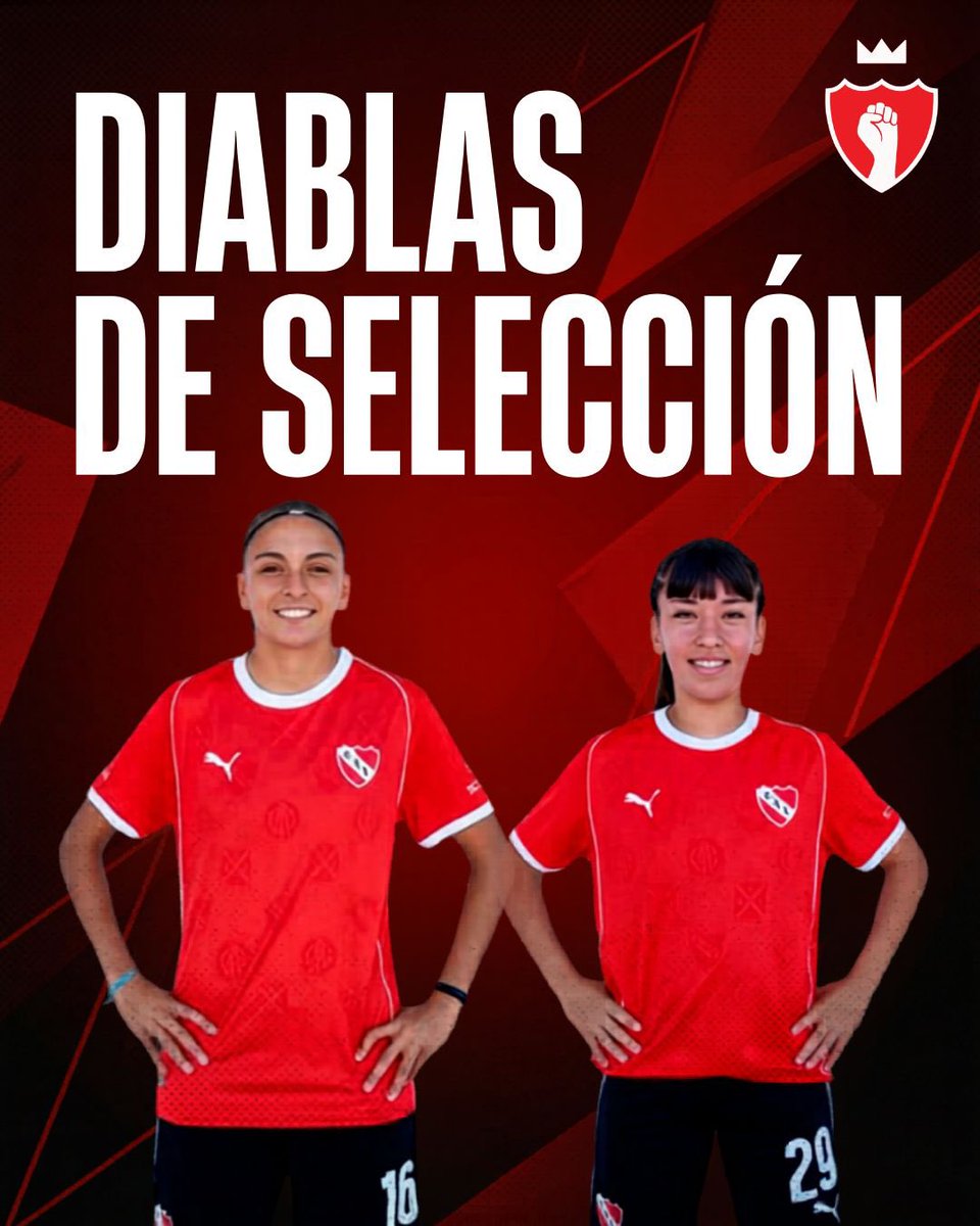 PionerasCai's tweet photo. Las jugadoras de #Independiente 🇦🇹⚽️Camila Ochoa y Mia Gamarra, fueron convocadas a la selección argentina 🇦🇷 sub 20 y sub 17, respectivamente. 👏👏

#OrgulloNacional
#VamosLasDiablas https://t.co/LOyTptEBxH