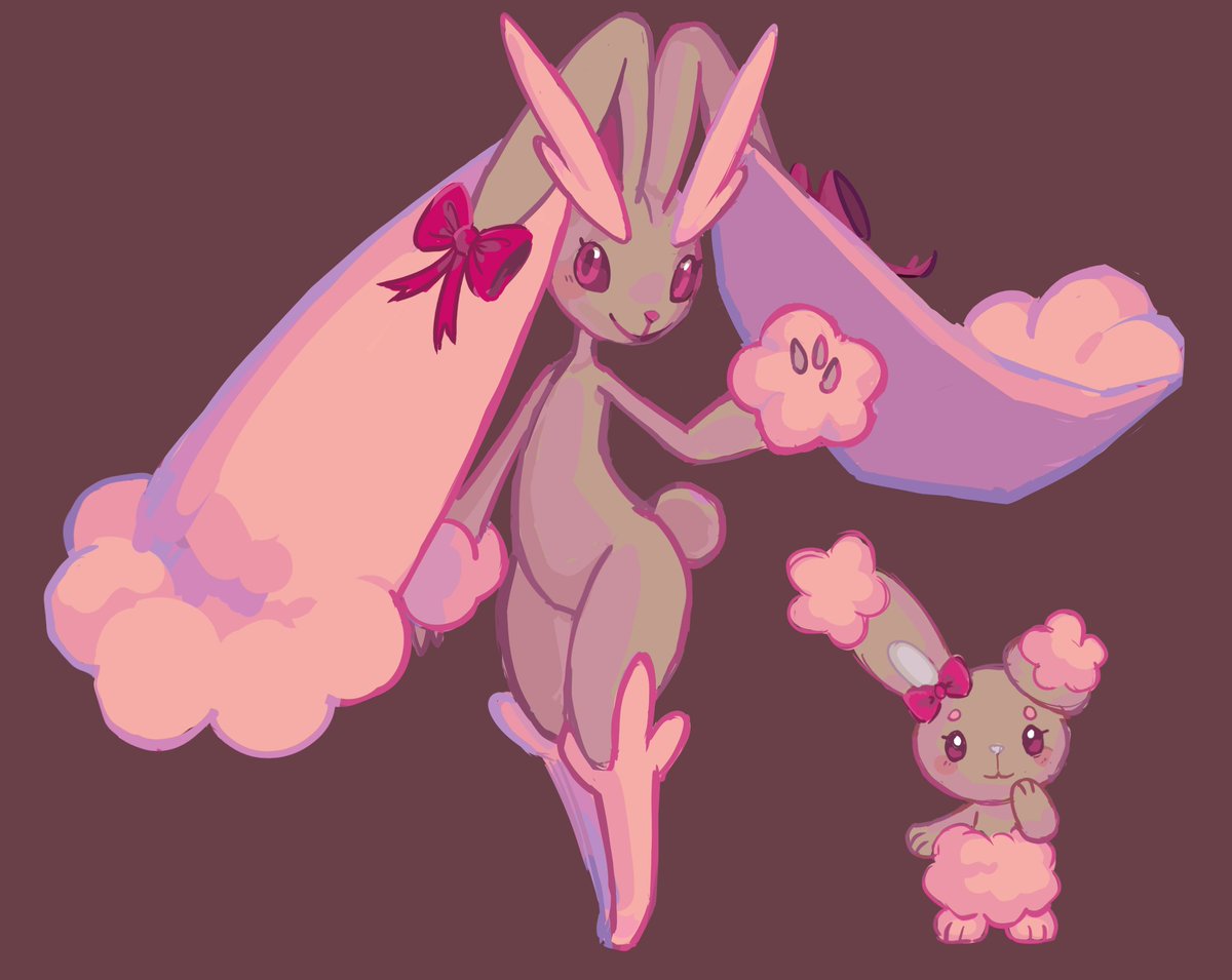 ALT_T4BBY's tweet photo. been playing a LOT of pokemon mystery dungeon -- here's an OC i made! a shiny buneary/lopunny, her name is velvet! 🩷🎀 https://t.co/9h5mcGGnGx