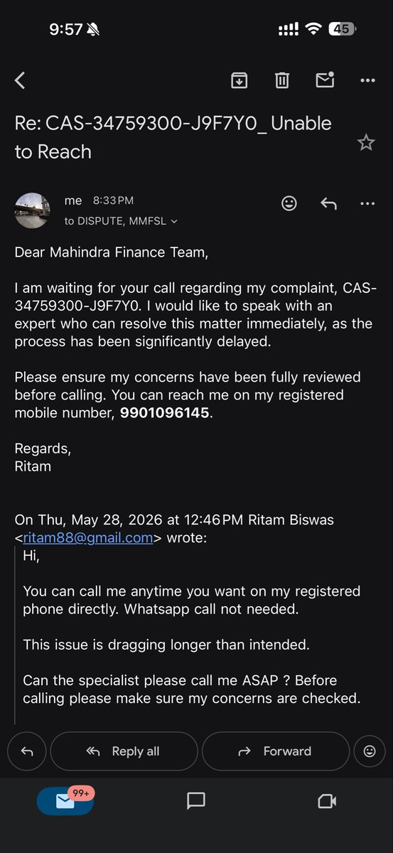 ritbi45's tweet photo. @MahindraFin Hi @MahindraFin  Please ask your team to call me and come up with a resolution. 

This LOAN was not authorized by me so it should be closed ASAP and should not be disbursed on my name/PAN. Please trigger a dispute as needed please stop harassing innocent people. https://t.co/r2n1yWToGu
