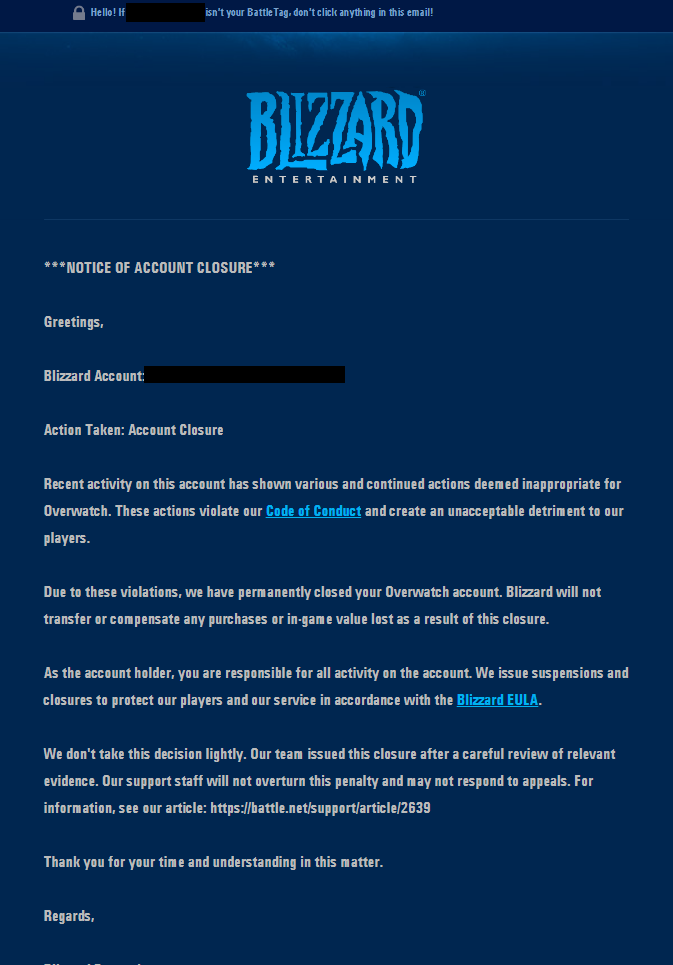 kevindurantow's tweet photo. Banned for cheating someone help please @BlizzardCS @BengusOW https://t.co/BWvO1Dx8nU
