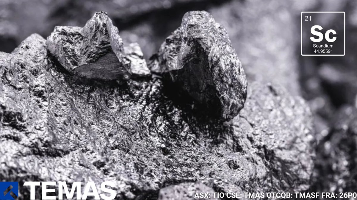TMASResources's tweet photo. Scandium is a critical mineral with growing importance in aerospace, defence, clean energy and advanced manufacturing, where small additions can significantly improve the strength and performance of aluminum alloys.

Read the full announcement here: https://t.co/vc8YXPRTey https://t.co/sCFuUtIxej