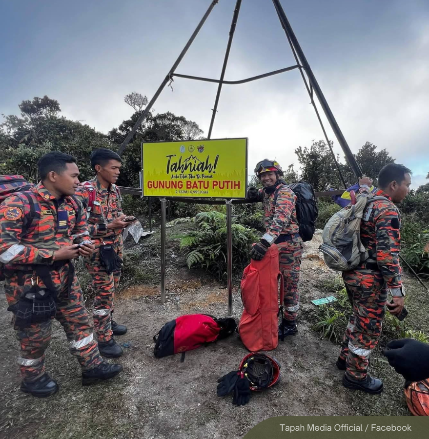 NewsBFM's tweet photo. The search for hiker Jaslinda Saludin, missing at Gunung Batu Putih in Tapah since Saturday, has entered a critical phase after more than 72 hours.

Perak Bomba said operations are now focused along Sungai Ayer Busok, where she may have gone in search of water.

🧵1 https://t.co/S02dijgNS1