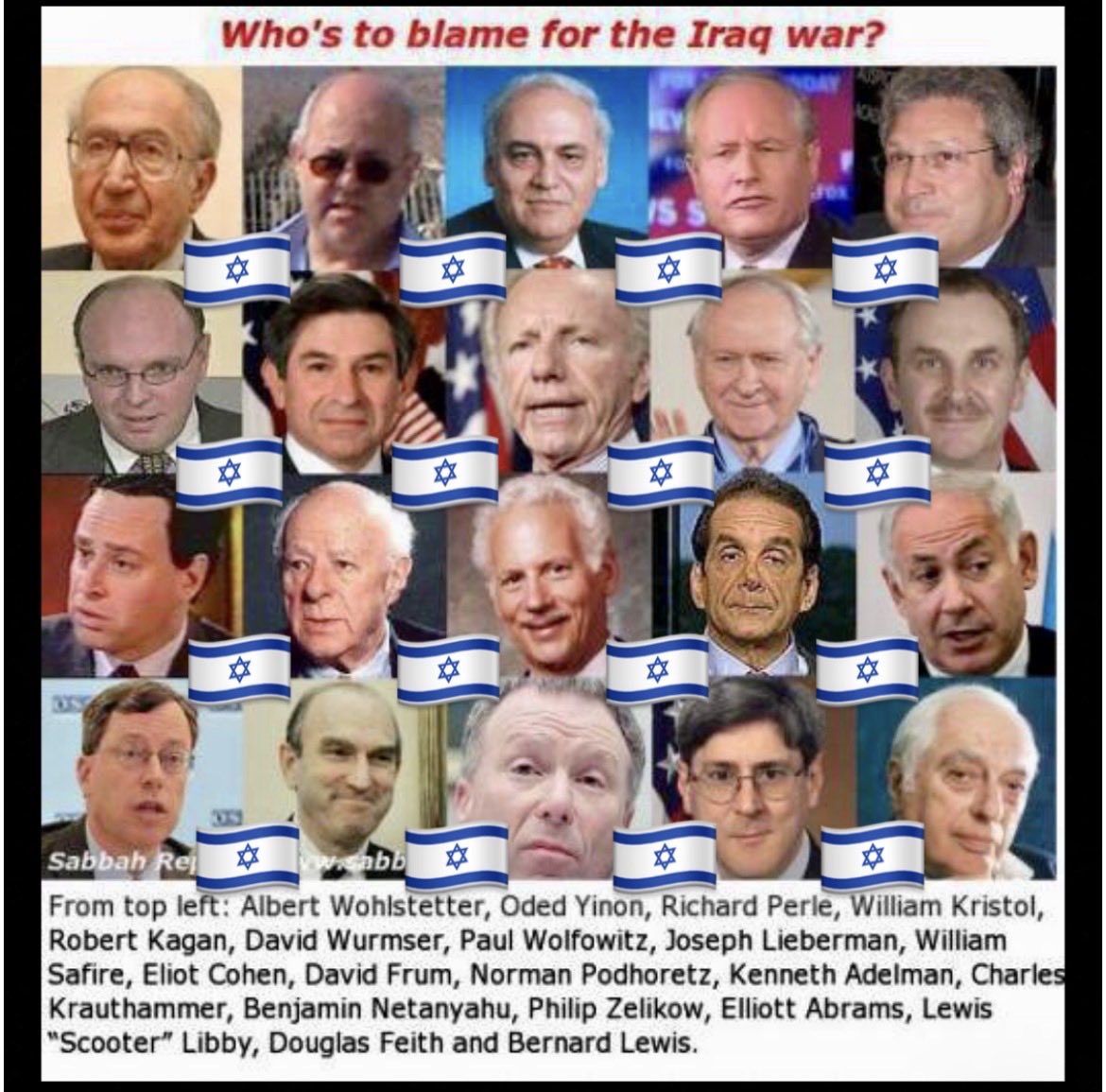 cableguy09's tweet photo. @Know_More_News in your show the other day Norm Finklestien said there’s no proof of Israel had anything to do with Iraq … okay Norm… https://t.co/wxITajiQOa
