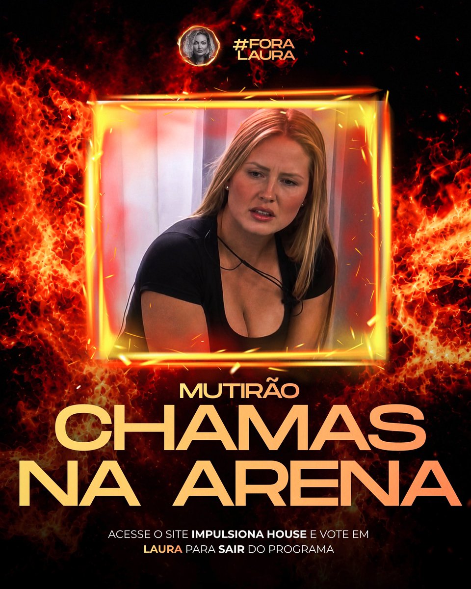 _frandomingues's tweet photo. 🔥 MUTIRÃO CHAMAS NA ARENA 🔥

🗳️ A CADA 10 VOTOS, COMENTE UM EMOJI 

⚠️ LEMBRANDO QUE O VOTO É PARA ELIMINAR, VOTEM EM LAURA!

🎯 META: 100 REPLYS 

⏰ ENCERRA ÀS 00H

🔗 https://t.co/yN94Tq7If1

#ForaLaura | #ImpulsionaHouse https://t.co/1Sq8eT2Lf3
