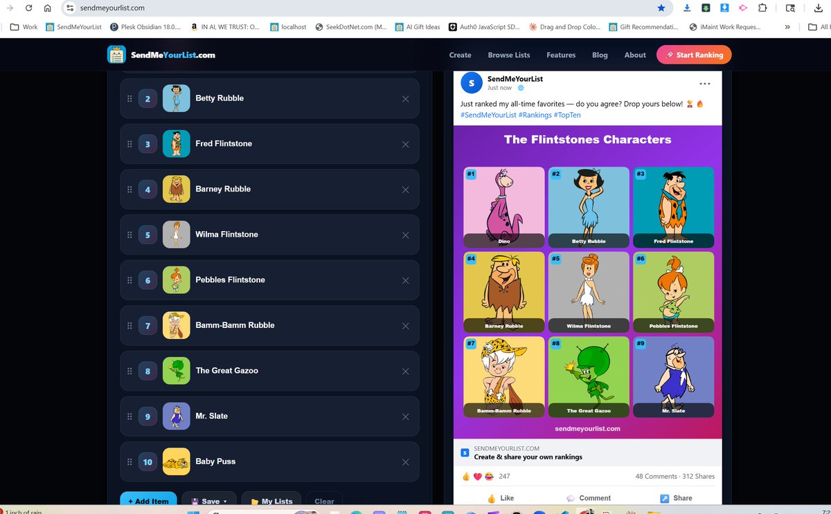 sendmeyourlist's tweet photo. Working on the updated format, pretty cool.. https://t.co/SVcFaqVRzX https://t.co/wsAPH4xMug