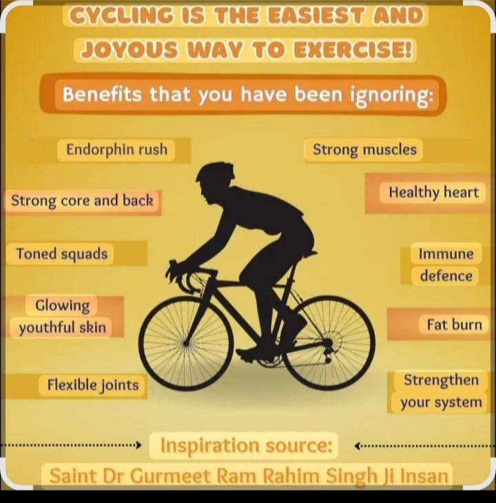 Kaur_Simar987's tweet photo. In today fast and busy life, people often use vehicle 🚑 for short distance.
Saint Gurmeet Ram Rahim Ji started the
Cycle Campaign. Under this campaign Dss volunteers prefer to use cycle for short distance. It keeps the body fit and refresh the mind. #FridayFitness https://t.co/iURQHoCd2v