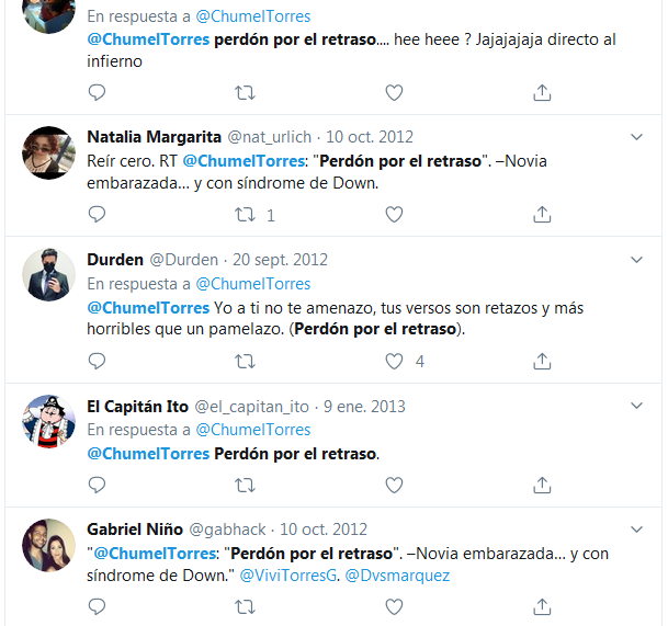 oceloxochitl_'s tweet photo. Chumel Torres llamando "retrasados" a las personas con Síndrome de Down en 2012 /// Chumel Torres llamando "retrasados" a las personas con Síndrome de Down en 2026.

En ambos casos, @ChumelTorres borró sus posts... pero mantiene su asquerosa discriminación, no se arrepiente. https://t.co/CMIwRkuaNs