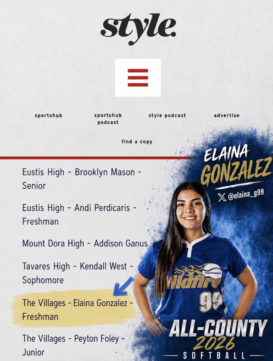 elaina_g99's tweet photo. Honored to earn All-County recognition!
Couldn’t have done it without my teammates, coaches, and family behind me every step of the way. So proud of this team and thankful to be mentioned with some of the best in the game.
#2029RHP #AllCounty
@Wildfire18u @VillagesBuffalo https://t.co/jtP2RUvM2j