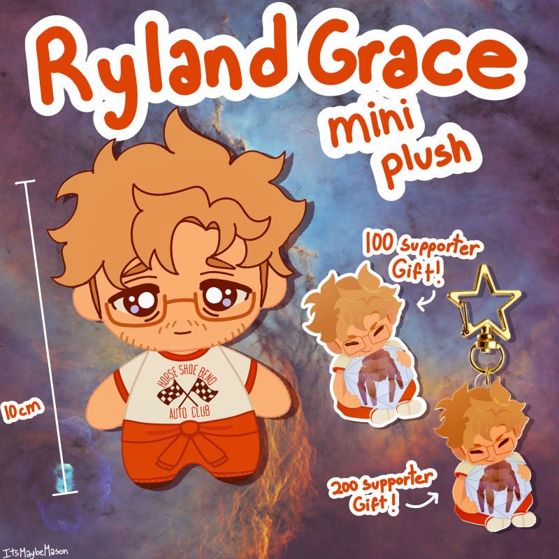 ItsMaybeMason's tweet photo. Ryland grace plushie campaign 

⭐️OPEN NOW⭐️

For $2.98 you can secure your plush, and if we reach the goals you'll get these gifts with your order! 

Link to pledge below! 
#projecthailmary #PHM https://t.co/65Tgs0sjXP