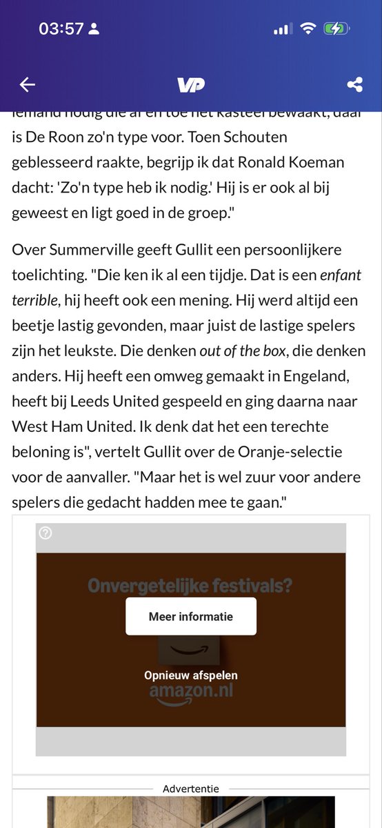 bvdr83's tweet photo. Zou wel grappig zijn dat ie dus Veerman niet meeneemt vanwege zijn gedrag en dat ‘enfant terrible’ Summerville, die er nooit eerder bij zat, de boel gaat lopen verstieren in de selectie 😂 #oranje #wk https://t.co/VwPnTqPLnp