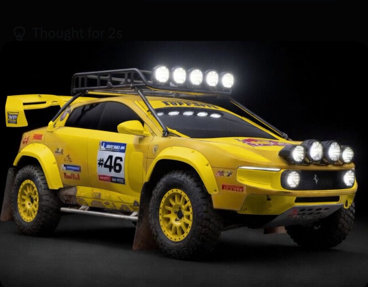 witchington's tweet photo. @ferrarinewstr #FerrariLuce "Rally Roma 2027"
@Ferrari @Shell @IBM @HP @fiat 
@ScuderiaFerrari @FerrariHypercar 
@Charles_Leclerc @LewisHamilton 
@ValeYellow46 @LucasdiGrassi 
#Ferrari to put 4wd #Luce to the test
(Ferrari v Ferrari Christmas Special) 
This Horse Can Jump... https://t.co/XDOgitiglE