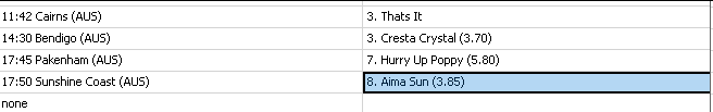 TheValueHunter4's tweet photo. Here is my 2 system for horse racing Australia here are today's selections Bet 1.5% of bank stop at 3% profit or 10% loss will post results later each have separate Bank roll System 2 selections early races. https://t.co/IhNSQJOxl2