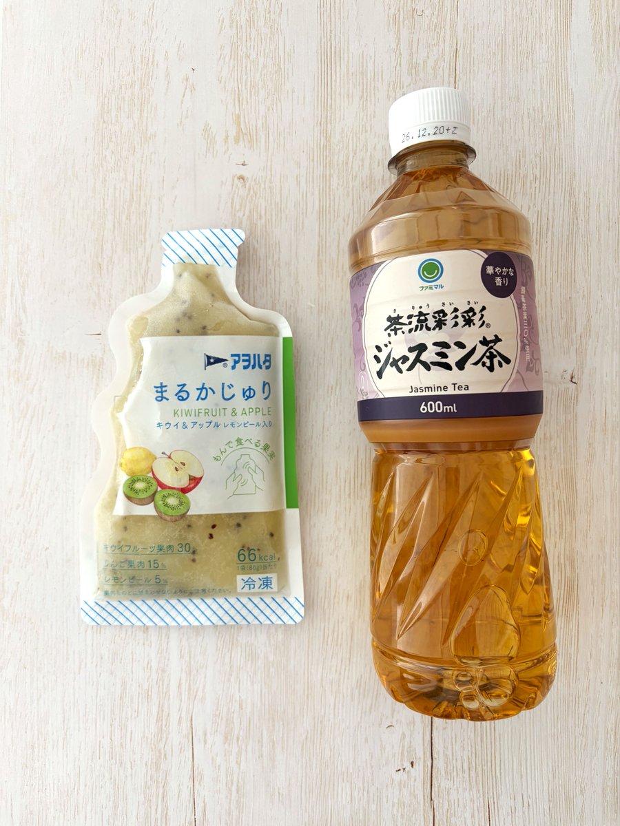 aohata_official's tweet photo. 「市販のジャスミン茶＋まるかじゅり」を混ぜるだけ！
あっという間に、さわやかなフルーツティーが完成します🥝🍎 https://t.co/2NmGOcghj2