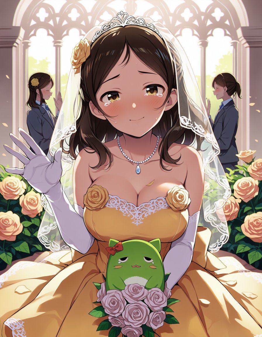 AInpio's tweet photo. 本日は綾瀬穂乃香さんの誕生日なのでAIさんに画像を生成していただきました。2枚目はJune brideのイメージ。ぴにゃこら太も感涙ですわよ。
 #AI華金部
#綾瀬穂乃香 
#綾瀬穂乃香生誕祭2026 
#綾瀬穂乃香誕生祭2026 https://t.co/qRlxsmbOW2
