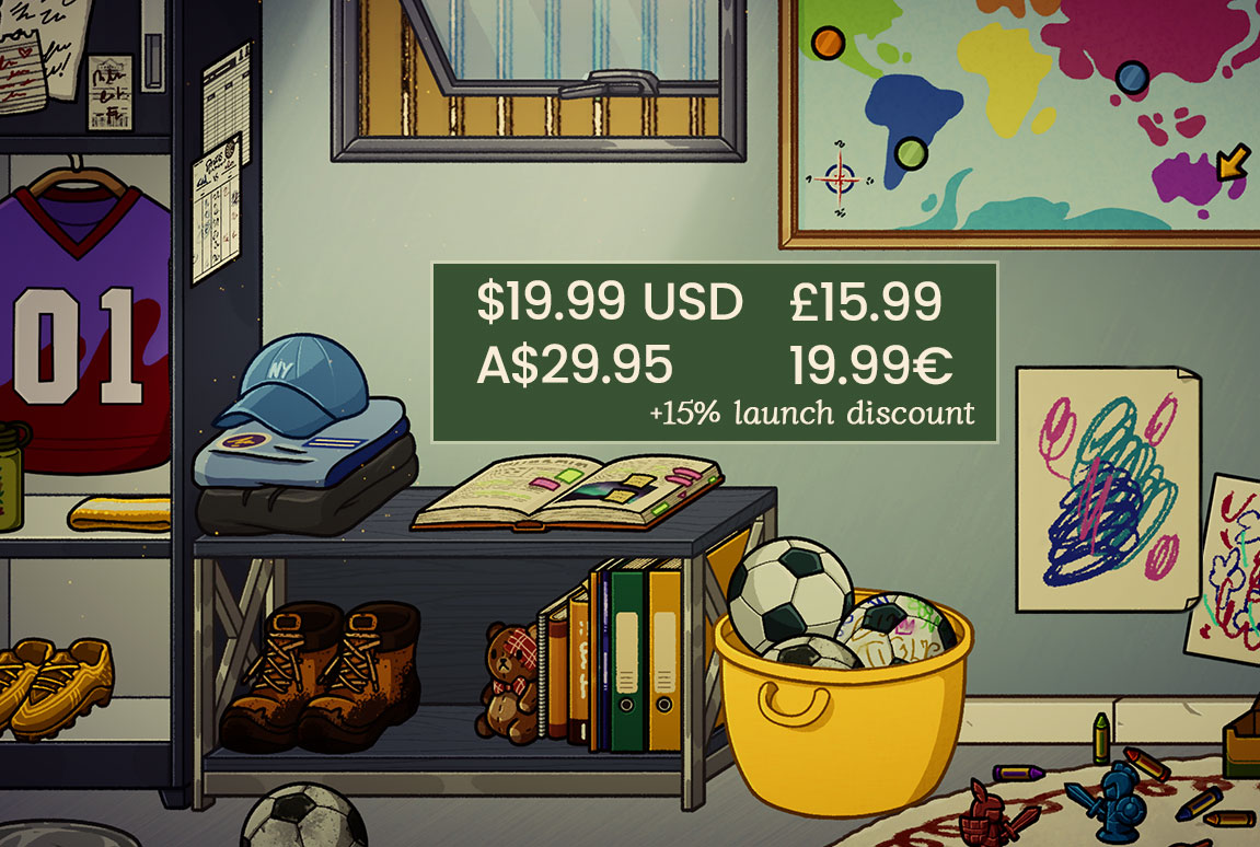 FatAlienCat's tweet photo. Our launch is approaching, which means it's time to talk pricing! Console prices we'll share in a little bit, but on Steam, Momento will be priced at:
$19.99 USD / A$29.95 / £15.99 / 19.99€ (and we'll have a 15% launch discount) https://t.co/FU1Xnbz2rS