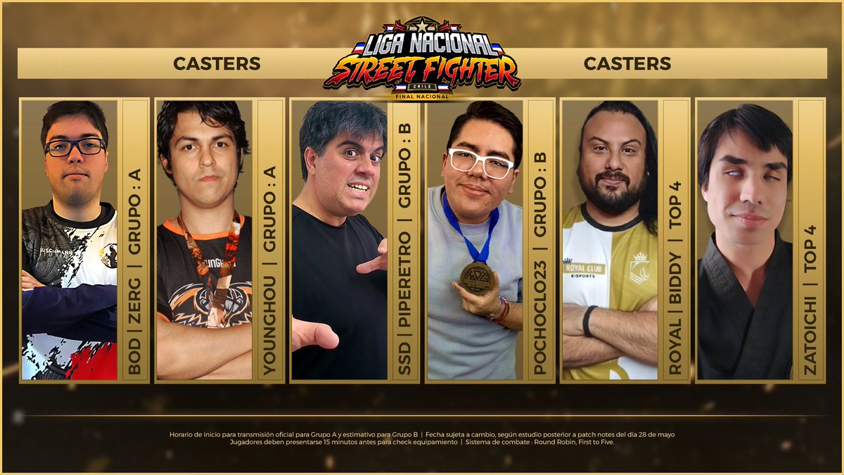 Pochoclo23's tweet photo. Horarios Final Nacional LNSF Chile 🔥

Grupo A :
📅 31 de May - 14:00 hrs
📺 ttv/Younghou
🎙️@jovenhou - @emeraldzerg 

Grupo B :
📅 31 de May - 16:30 hrs
📺 ttv/Pochoclo23
🎙️@pochoclo23 - @PipeRetrogamer 

Top 4:
📅 31 de May - 20:00 hrs
📺 ttv/Biddy_FG
🎙️@NicoS4lf4t3 - @BIDDY_FG https://t.co/IBdsdBOZG5
