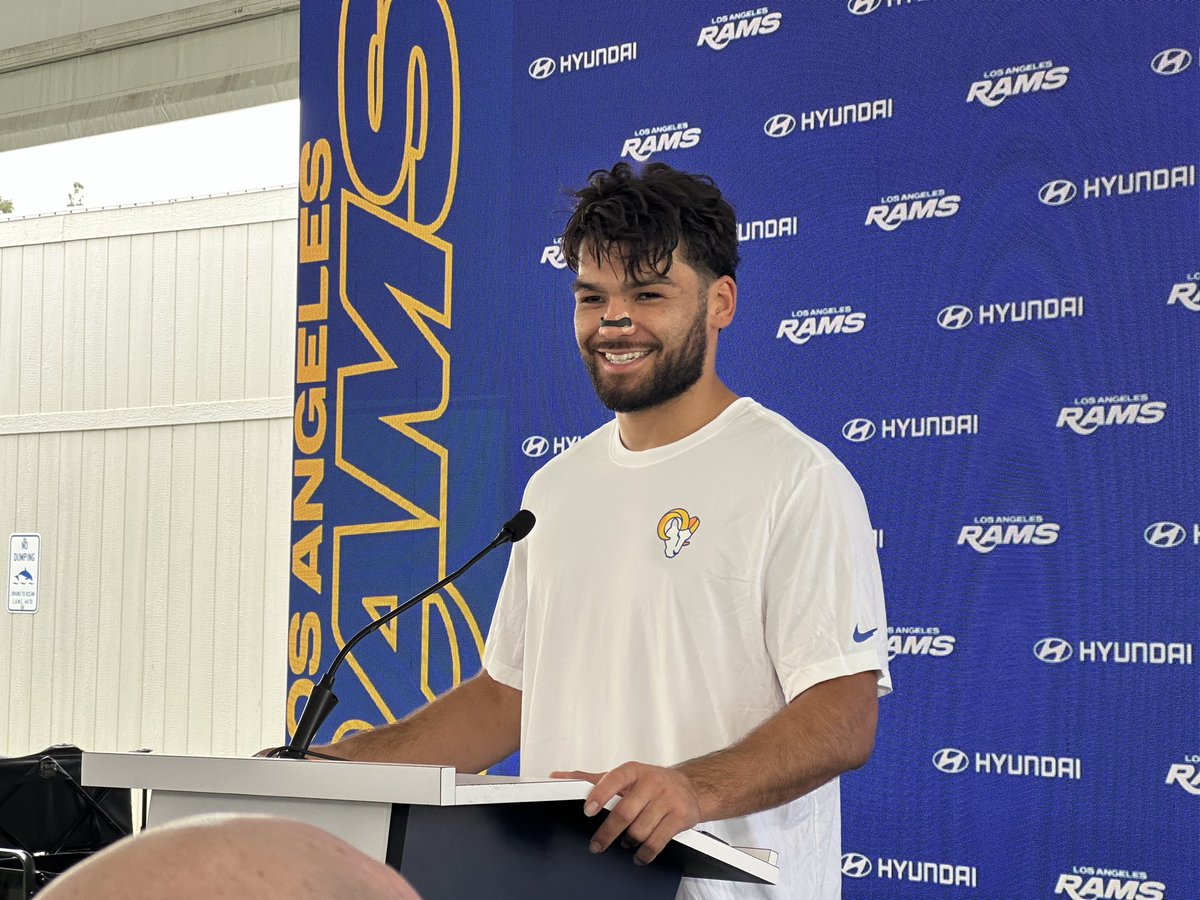 gregbeacham's tweet photo. Puka Nacua, who turns 25 tomorrow, says he has “learned it’s OK to ask for support” during his eventful offseason. He’s worked with a team therapist, attended weekly meetings and started journaling since he got out of holistic rehab. Says his contract is not on his mind. https://t.co/jJSygS0fbX