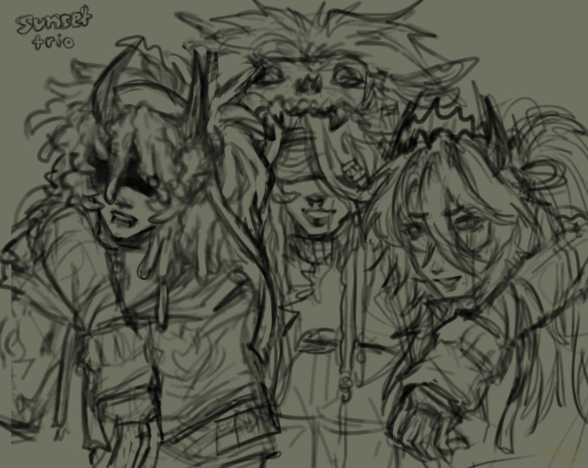 piehyker's tweet photo. wip wippp i lav them #sunsettrio https://t.co/xieYLF036J