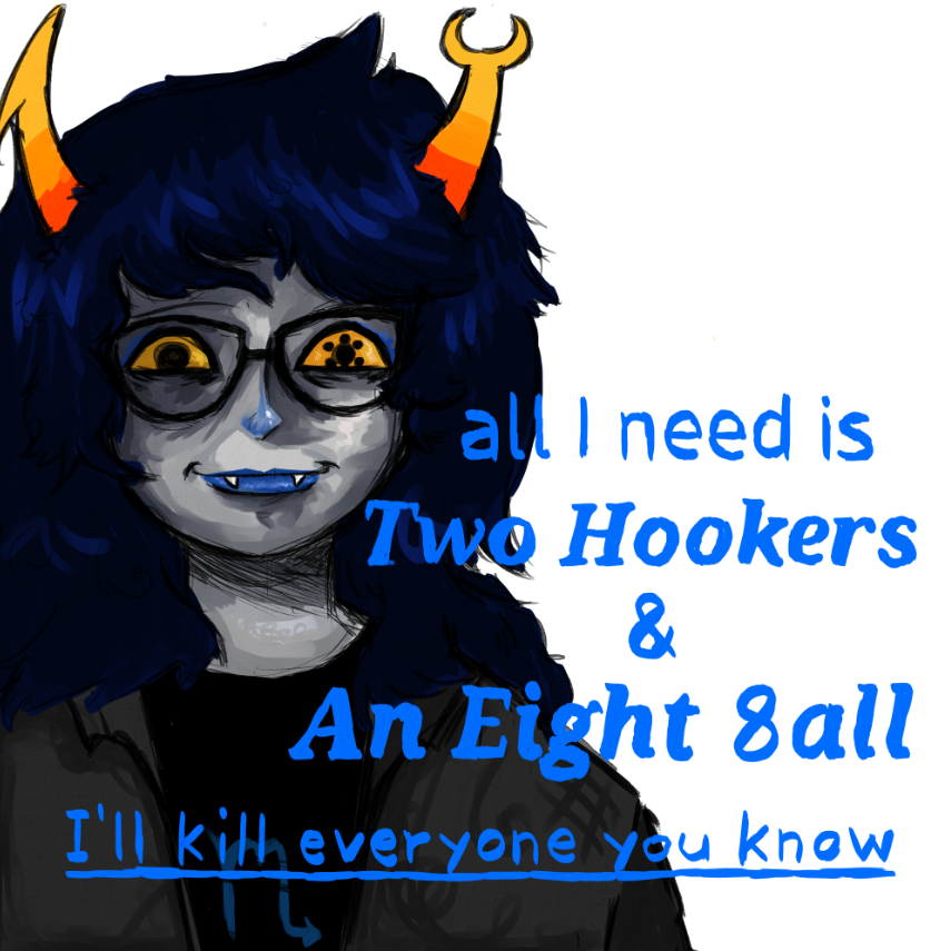 Claurophobia's tweet photo. Crazy Vriska Idea NO ONE has ever thought of #homestuck #vriska https://t.co/IyTbTy28yI