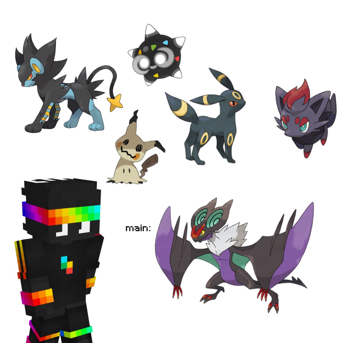 deviousodyssey's tweet photo. Assigning  pokemon to uu protags https://t.co/7F9ntfrmob