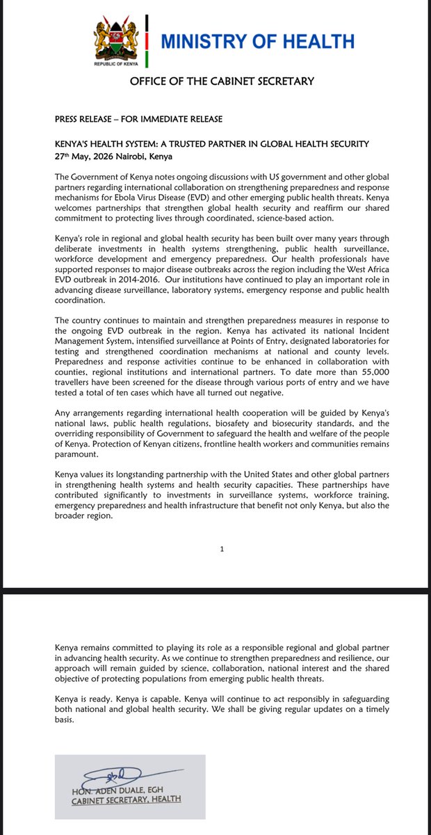 TaachFM_KE's tweet photo. "Kenya’s Health System is strong and resilient." Ps Oluga says https://t.co/u3OZkmpFrH