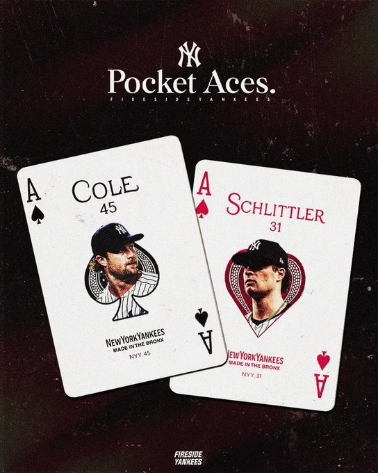 TexhornVT's tweet photo. Card Art Idea for @MLBTheShow 
Playing card Art set♠️♥️♣️♦️

Ace- Paul Skenes, Roger Clemens, Gerrit Cole 
King - Felix Hernandez, Michael King 
Queen - Johan Santana w/ Mets ,  Tom Seaver, Jacob deGrom (with mets) 
Jack - Jack Flaherty, Jack Leiter, Jack Kochanowicz, Jack Dreyer

Collection set reward is shohei ohtani 🤣

🎨:@/ firesideYankees (their post is what inspired this)