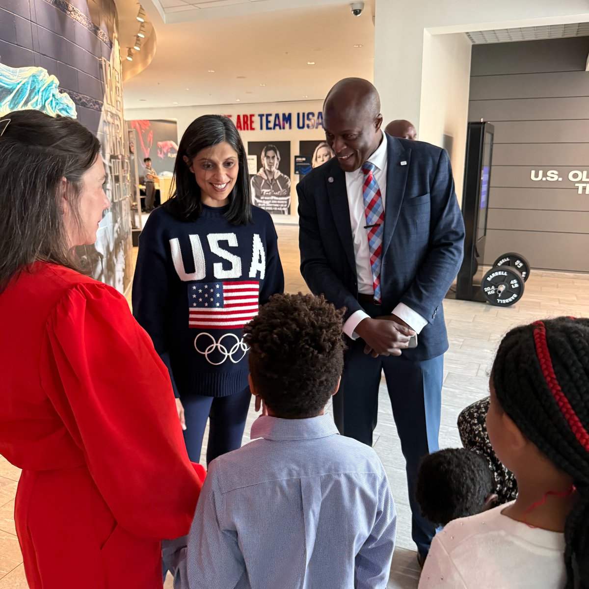 MayorofCOS's tweet photo. Today, my family and I visited the United States Olympic & Paralympic Training Center for a special literacy event hosted by Second Lady Usha Vance alongside Olympic wrestling champion Adeline Gray.
 
As a father of three young kids, I know the power of reading. Sharing books with our children sparks imagination, builds confidence, and opens doors to opportunity. Thank you to the Second Lady, Adeline Gray, and everyone who helped make today such a meaningful celebration of literacy, learning, and family.