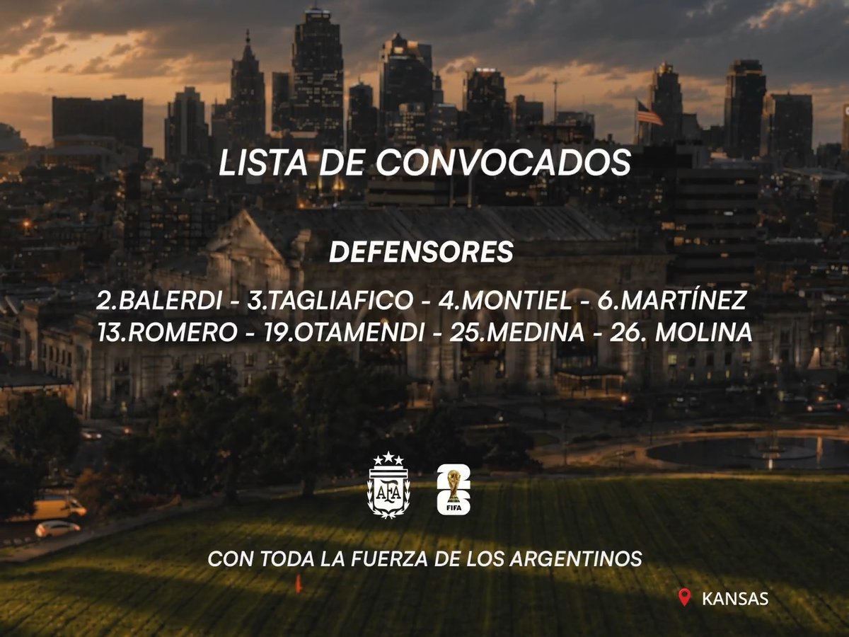 TyCSports's tweet photo. 📋 ¡LA LISTA DE LA SELECCIÓN ARGENTINA! 🇦🇷

Los convocados por Scaloni para defender el título de la Copa del Mundo. https://t.co/O5T1cepb01