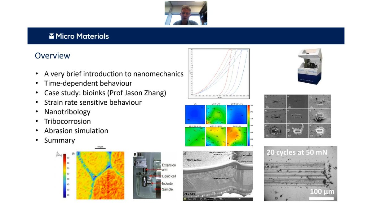 VenturesSurf's tweet photo. Thanks to Prof. Ben Beake for his fantastic Keynote presentation on the applications of nanomechanics and nanotribology to biomaterials research.

The talk is now available for on-demand replay at: https://t.co/vgZ073s1Fo 

#webinar #nanomechanics #biomaterials #tribology https://t.co/EHhuEwZCGf