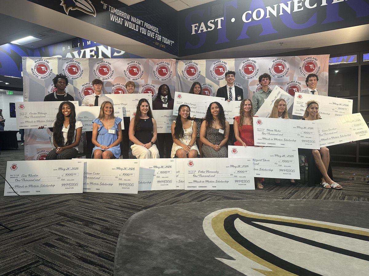 pgcpsAD's tweet photo. Congratulations to Ava Rankin of Oxon Hill HS and Gerald Carter of Frederick Douglass HS on receiving the MPSSAA Minds in Motion Scholarship Award! Special thanks to the MPSSAA and Mr. Carl Rose for hosting a great event recognizing student-athlete excellence. #MPSSAA https://t.co/CV3LtsRlRz