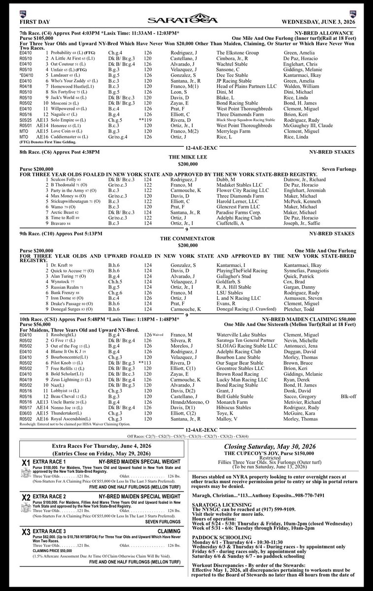 ry_metzger's tweet photo. The first overnight for racing at Saratoga Racecourse in 2026 is here https://t.co/AE7UaPRGXO