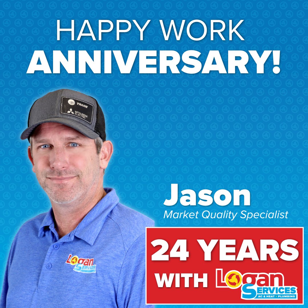 LoganServices's tweet photo. Happy Anniversary, Jason! 🌟  

During his 28 years with Logan Services, Jason has held many different positions here during his time, and he has brought his A-game to every single one. As our Market Quality Specialist, Jason continues to make a lasting impact through his dedication, leadership, and commitment to excellence.  
💛 Thank you for 28 remarkable years, Jason!