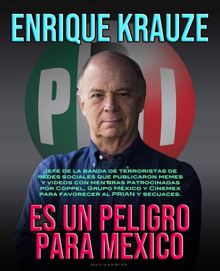 JQmonarca's tweet photo. @alvaro_delgado @EnriqueKrauze @RicardoBSalinas Enrique Krauze ha servido de propagandista con chayote a:
José López Portillo 1976 - 1982
Miguel de la Madrid 1982 - 1988
Carlos Salinas de Gortari 1988 - 1994
Ernesto Zedillo (1994 - 2000)
Vicente Fox 2000 - 2006
Felipe Calderón 2006 - 2012
Enrique Peña Nieto 2012 - 2018
VENDIDO https://t.co/T9RHRiY1L5