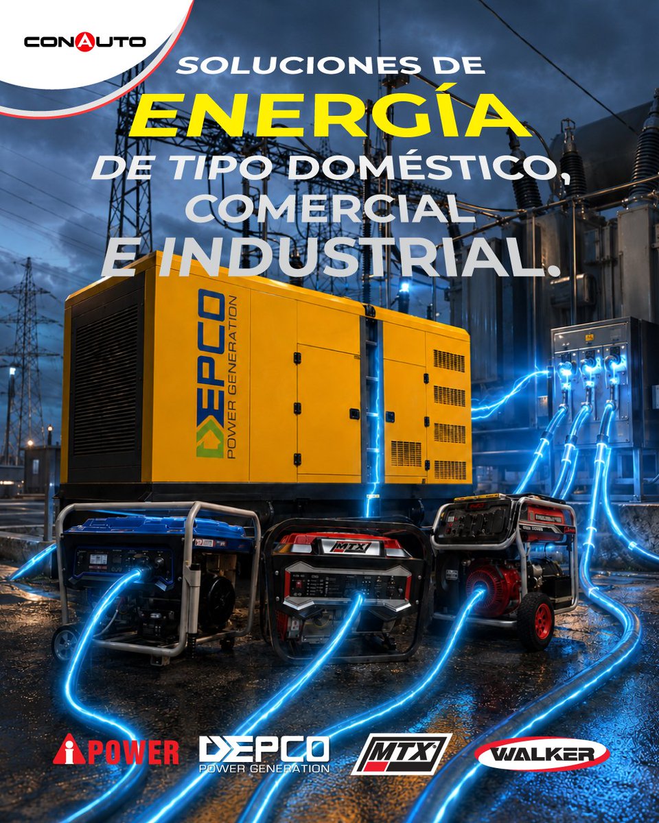 ConautoEC's tweet photo. Tu hogar, negocio e industria merecen energía sin interrupciones. ⚡

Generadores de alto rendimiento con las mejores marcas: A-iPOWER, DEPCO, MTX y WALKER.

¿Cuál es tu necesidad? 👇 ¡Te ayudamos a elegir!

#Generadores #EnergíaConfiable #Conauto #Ecuador https://t.co/ryIUOV0Xlu