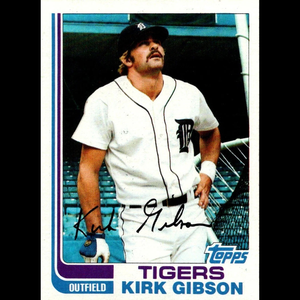 RepackedWax's tweet photo. 🐯⚾🎂 A former All‑American wide receiver at Michigan State who didn’t even focus on baseball until college, #KirkGibson brought a football player’s intensity to the diamond. Scouts loved his raw athleticism, and the Tigers drafted him in the 1st round in 1978.

Gibson, who celebrates his 69th birthday today, never quite became the superstar he was expected to be (damn those knees). But he remains a fan favorite in Detroit and Los Angeles because of his commitment to the game and some seriously memorable moments.

In Game 5 of the 1984 World Series, the Padres' Goose Gossage refused to walk Gibson with first base open, and Gibby made him pay for it by crushing a three‑run homer that effectively sealed the championship for the #DetroitTigers. 

Already an "old man" on the diamond at age 31, Gibson switched to the NL in 1988, taking the Los Angeles Dodgers to the World Series and winning NL MVP in the process (.290, 25 HR, 76 RBI, 31 SB). Gibson could barely walk come the post-season. Yet no one will ever forget his pinch‑hit, walk‑off homer off Hall of Famer Dennis Eckersley in Game 1 of the World Series.  

Gibson also has the unique distinction of twice being selected as an All-Star reserve in 1985 and 1988 and declining both invitations.

Sparky Anderson once called him “the next Mickey Mantle,” and while injuries kept him from reaching those heights, his combination of power, speed, and competitive fire made him must‑watch baseball.

So Happy Birthday Gibby - the hometown kid, the MVP, the World Series hero, and the guy who played baseball like he was still running routes on the football field. Happy birthday to a true original. #baseballcards #baseballbirthdays #MLBhistory #baseballhistory #RepackedWax