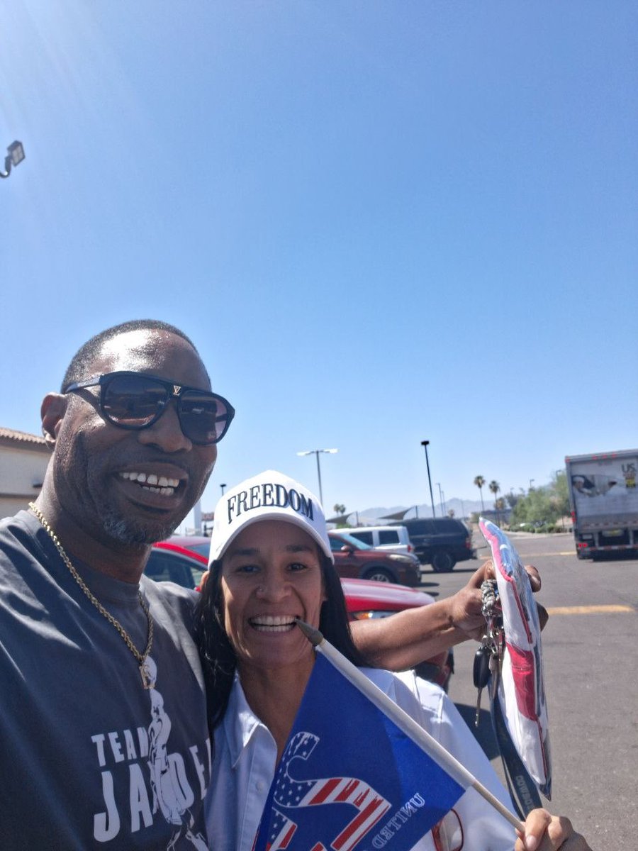 DebDaugherty_'s tweet photo. Yesterday at Waffle House with a teammate—strong coffee, solid waffles, and even stronger strategy talk. 
Then I took it to the streets: door knocking, where two awesome patriots lit us up with their energy and support. ❤️🤍💙 
Nothing beats connecting with people who love this country. This is grassroots in action! 💪🇺🇸 @TPAction