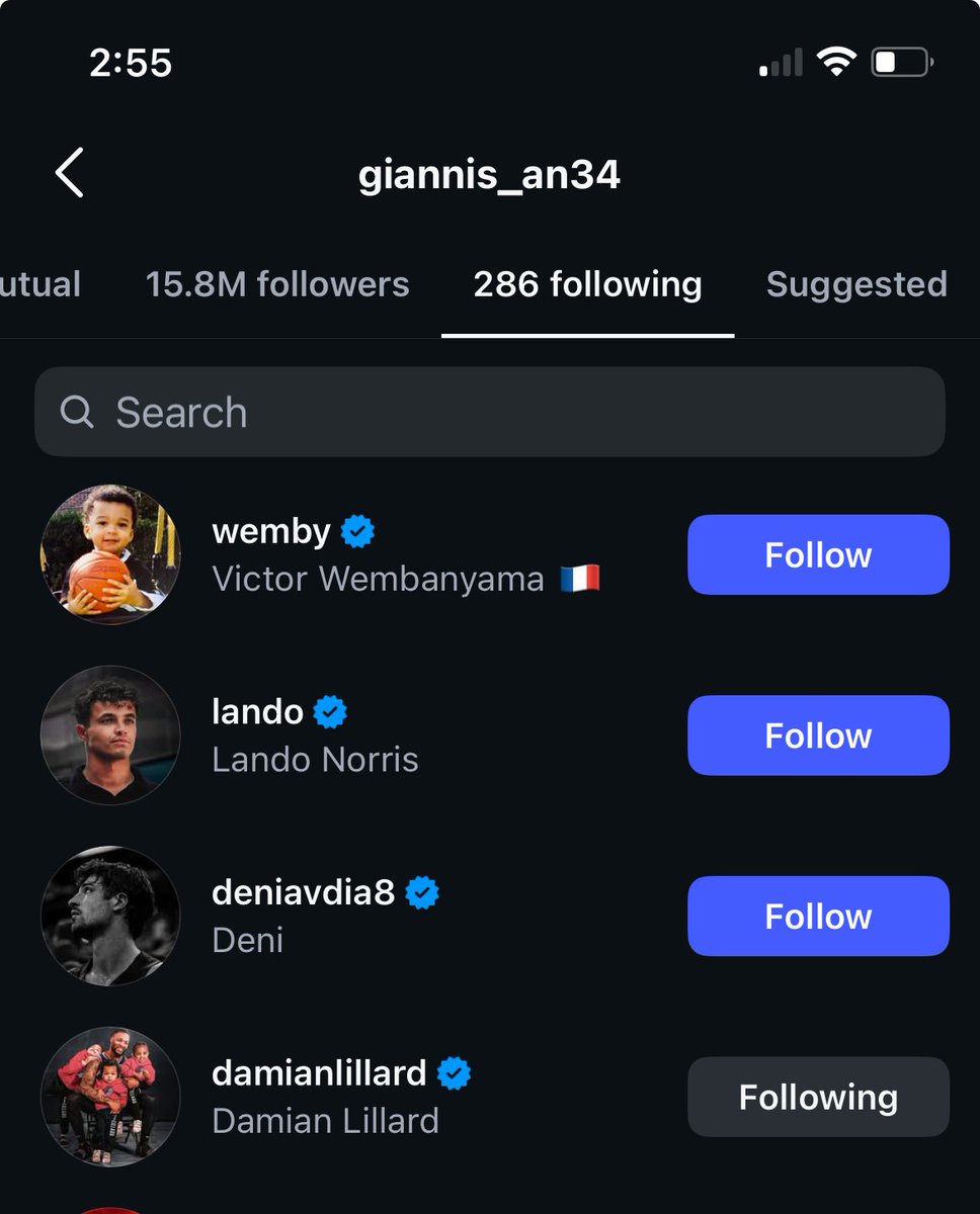 blazers_palace's tweet photo. Giannis has just followed Deni Avdija on Instagram 👀👀

Here we go 🍿 https://t.co/mmxrcIR87N