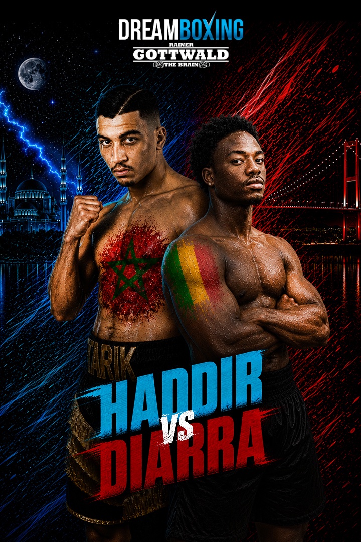 PRIMEFIGHTHD's tweet photo. #DreamBoxing Series
HADDIR vs DIARRA 14.06.2026 Istanbul, Turkey 🇹🇷
Live on DAZN PRIME FIGHT VIASPO FIGHT+  #dreamboxing #fightplus #viaspo #primefighthd #fightrec #dazn #IPBC #tixgo https://t.co/m85lULqX3S